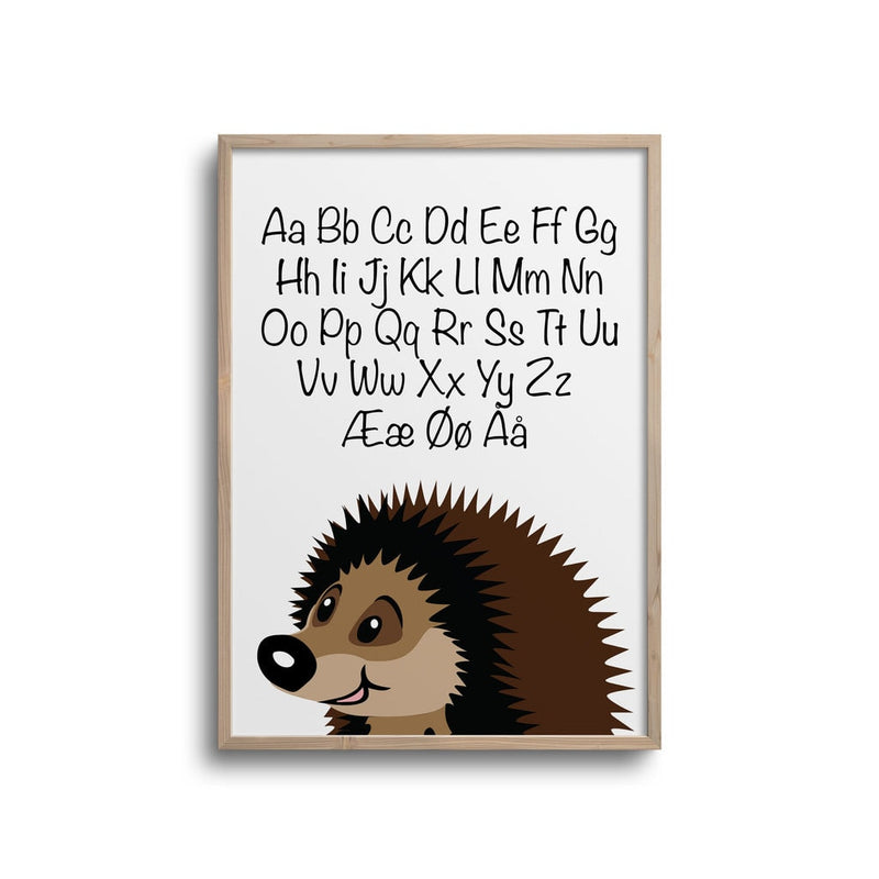 Hedgehog poster with alphabet
