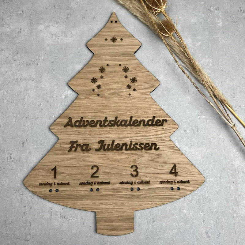 Adventskalender fra nissen - juletræ