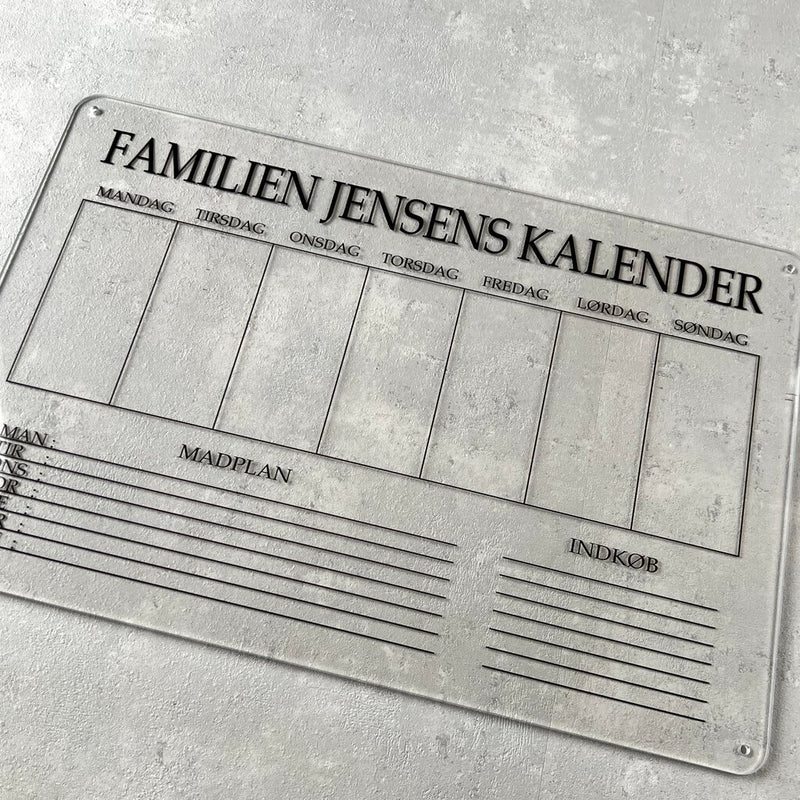 Fælles familie ugekalender
