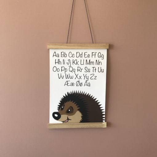Hedgehog poster with alphabet