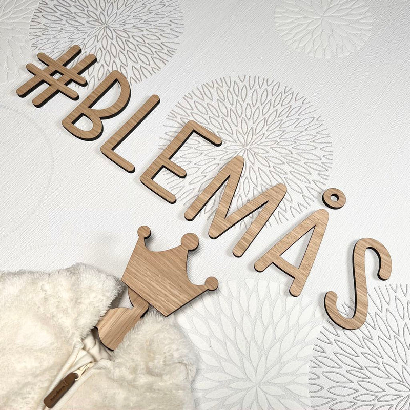 Bogstaver i egetræfiner - køb enkeltvis - Elegant version