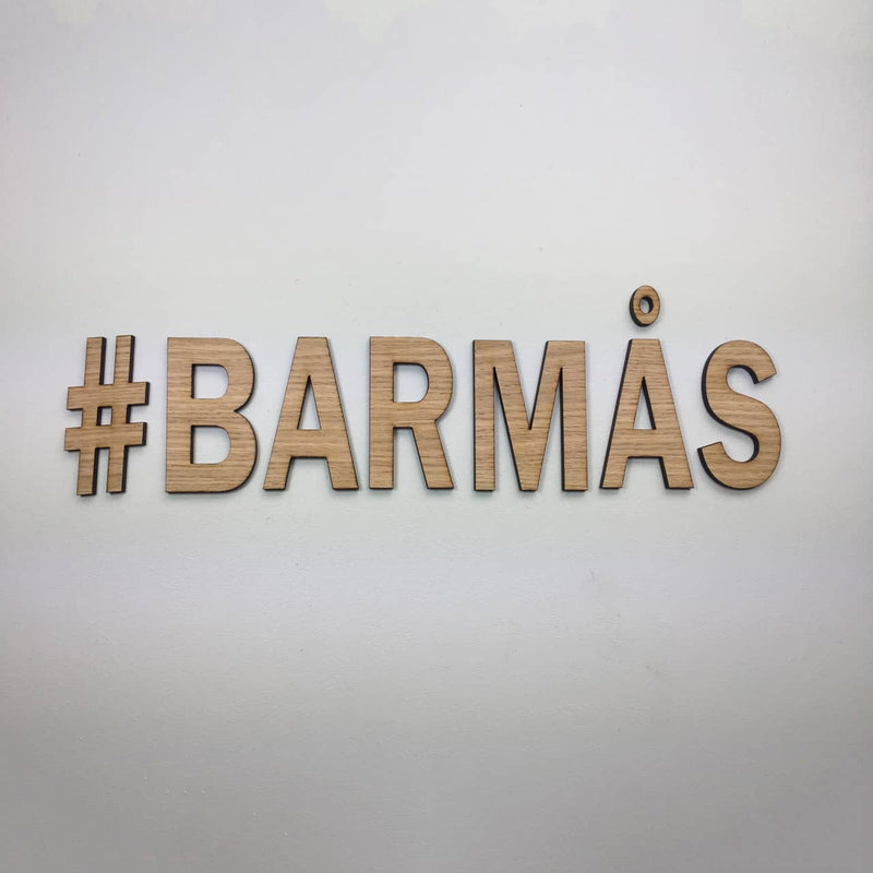 Oak veneer letters - buy individually