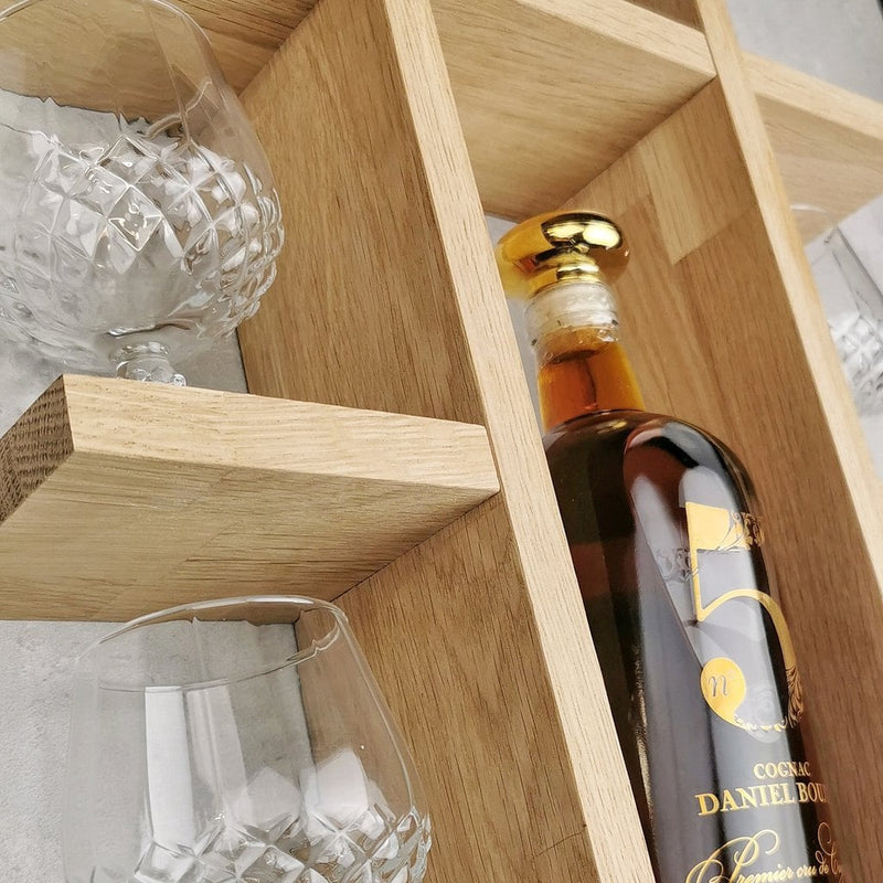 Sættekasse til flaske og glas