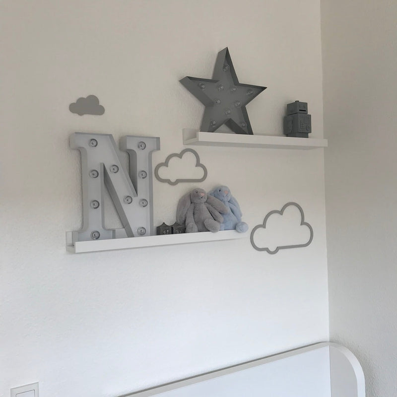 Slanted cloud set - Colored acrylic