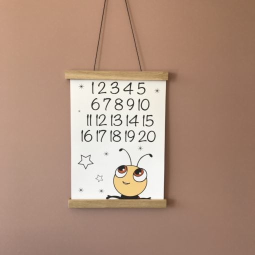 Ladybug poster with numbers