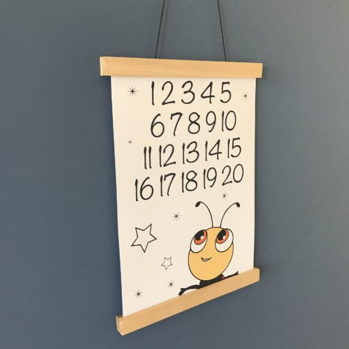 Ladybug poster with numbers