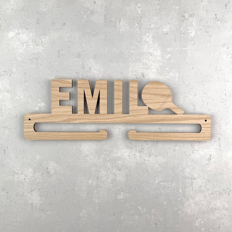 Medalje ophæng med bordtennisbat og eget navn