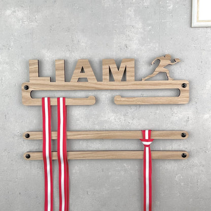 Medal hanger with NFL player and own name