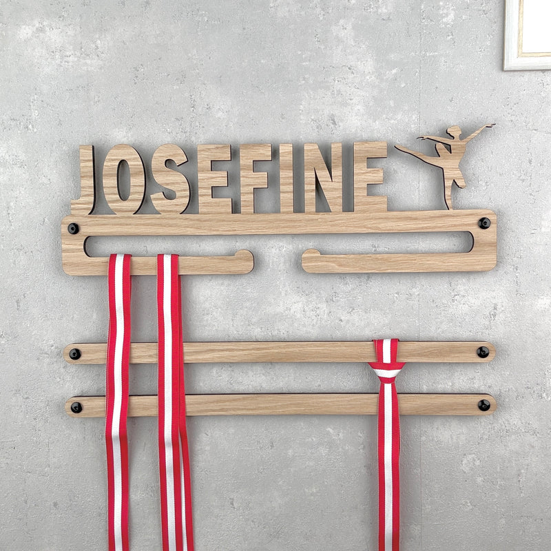 Medal hanger with ballet and own name