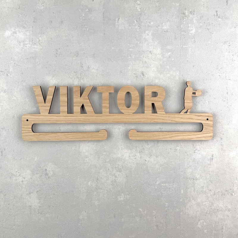 Medalje ophæng med basketspiller og eget navn