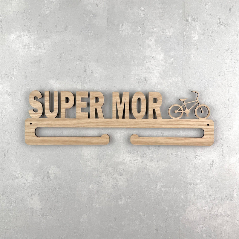 Medal hanger with bicycle and own name