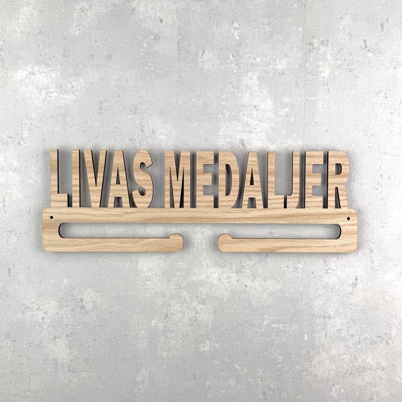 Medal hanger with your own text