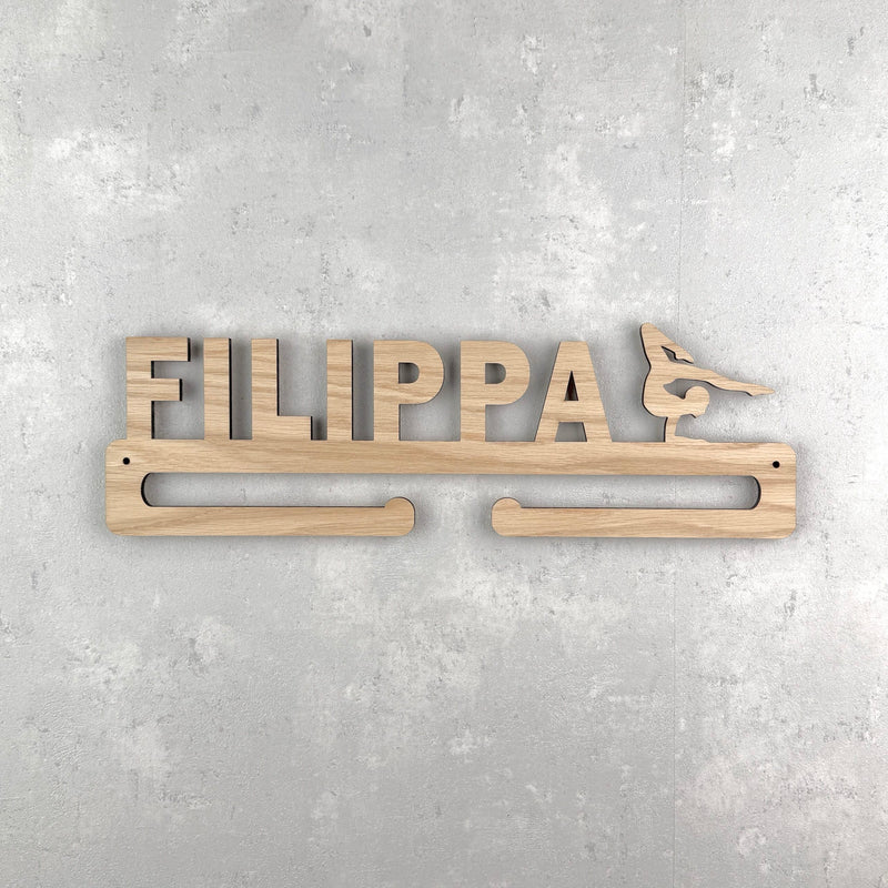 Medal holder with gymnast and own name