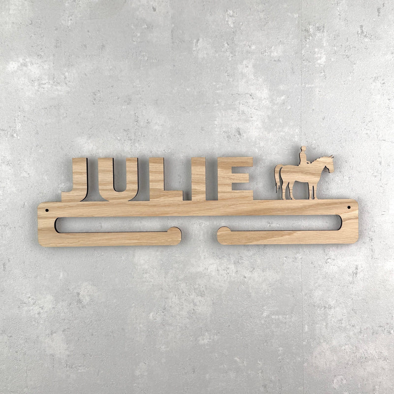 Medal hanger for equestrian with your own name