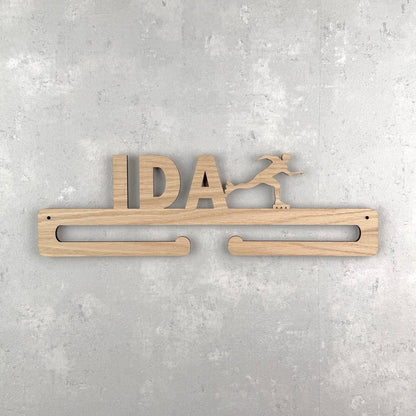 Medal hanger with roller skater and own name