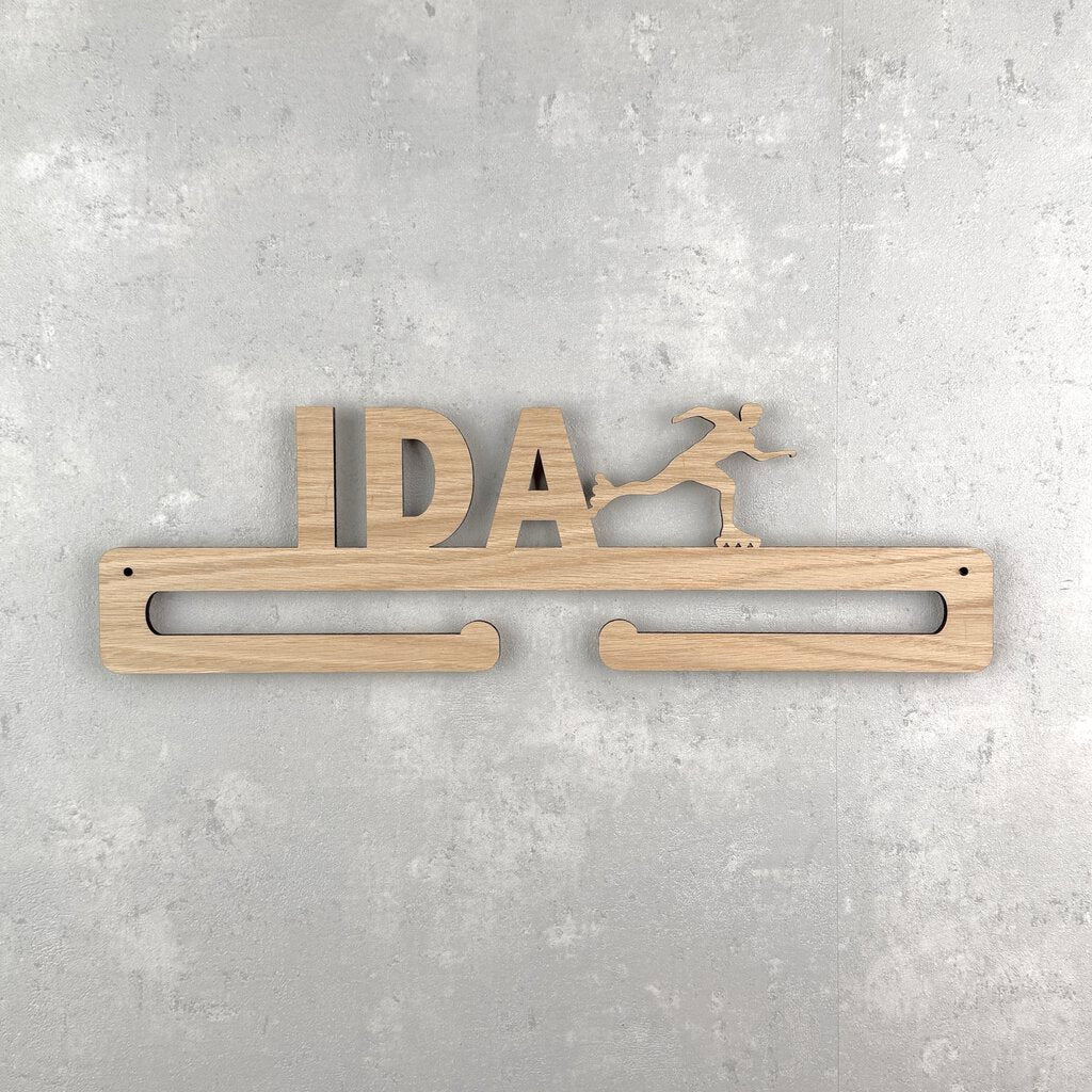 Medalje ophæng med rulleskøjteløber og eget navn