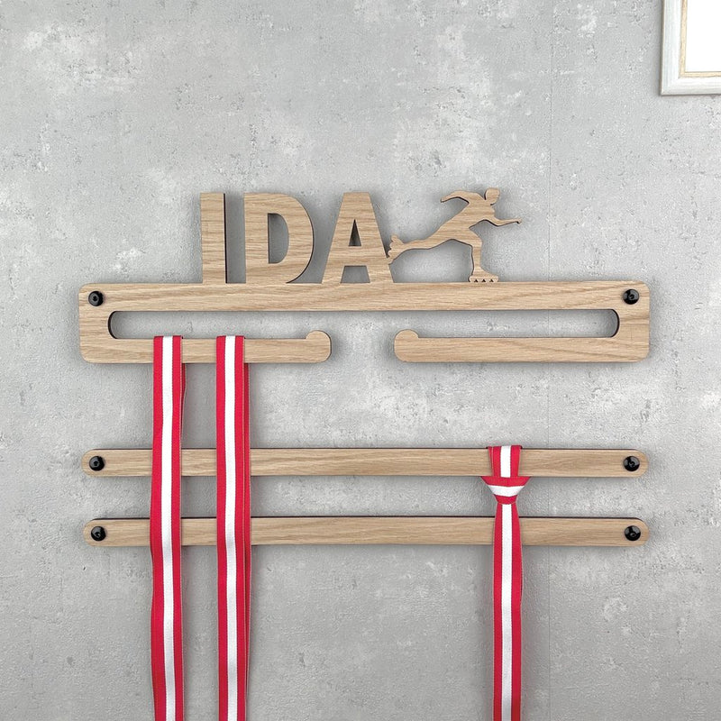 Medal hanger with roller skater and own name