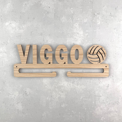 Medal hanger with Volleyball ball and own name
