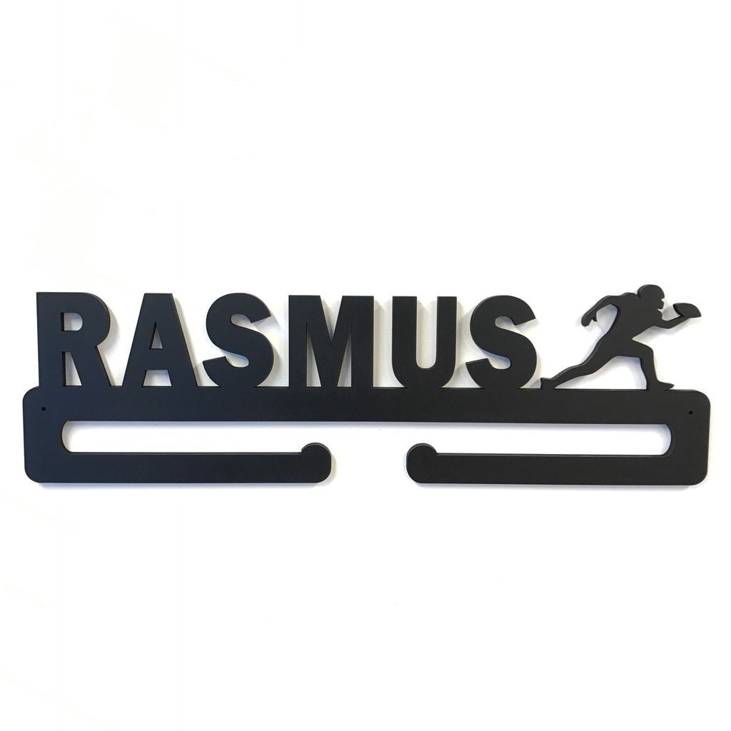 Medal hanger with NFL player and own name