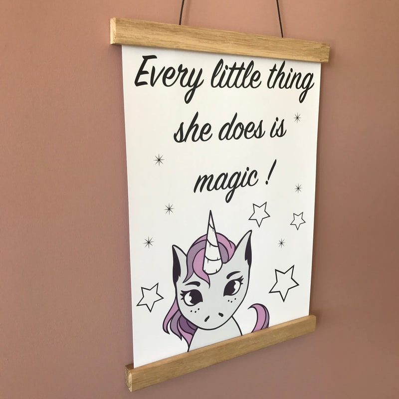 Enhjørning Every little thing plakat