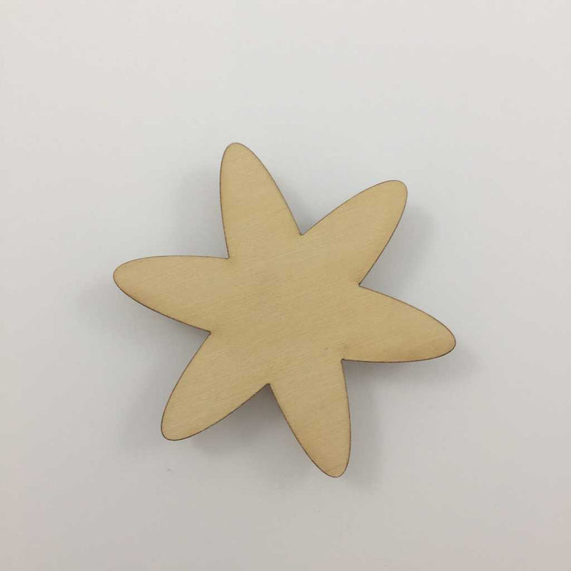 Round star handle - wood