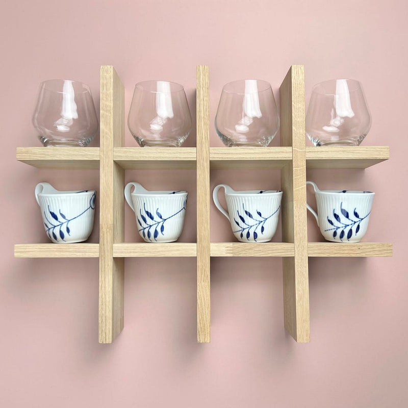 Vandret sættekasse af egetræ