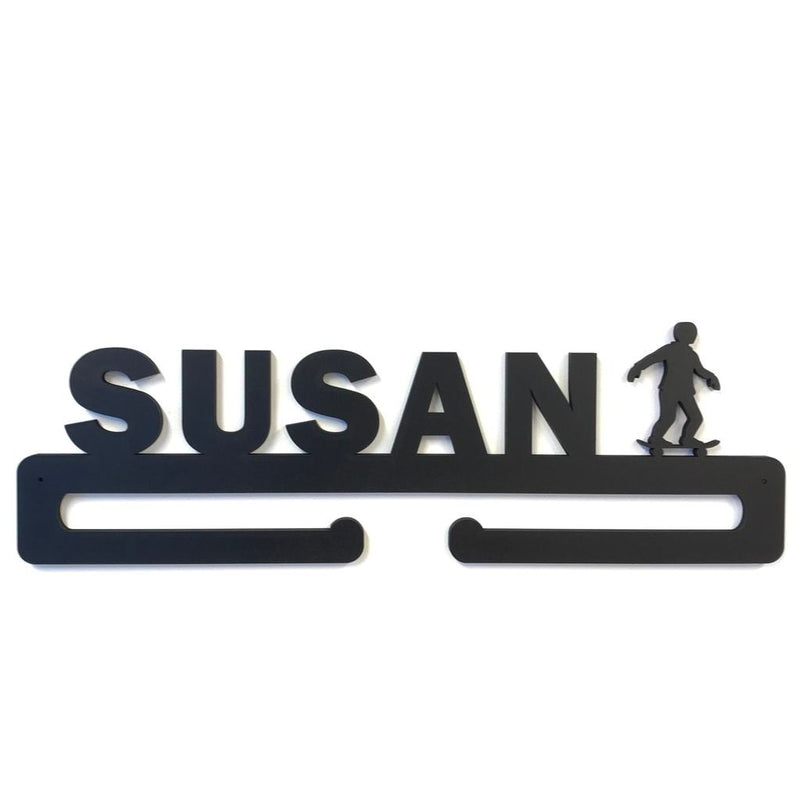 Medal hanger with skater and own name
