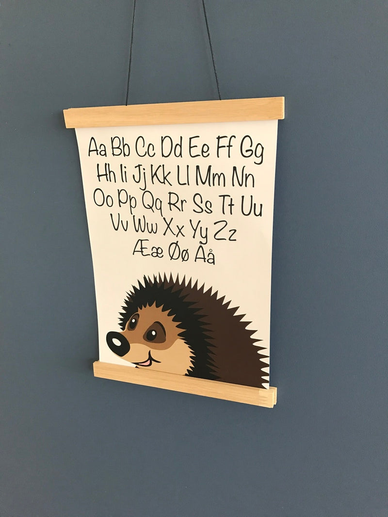 Hedgehog poster with alphabet