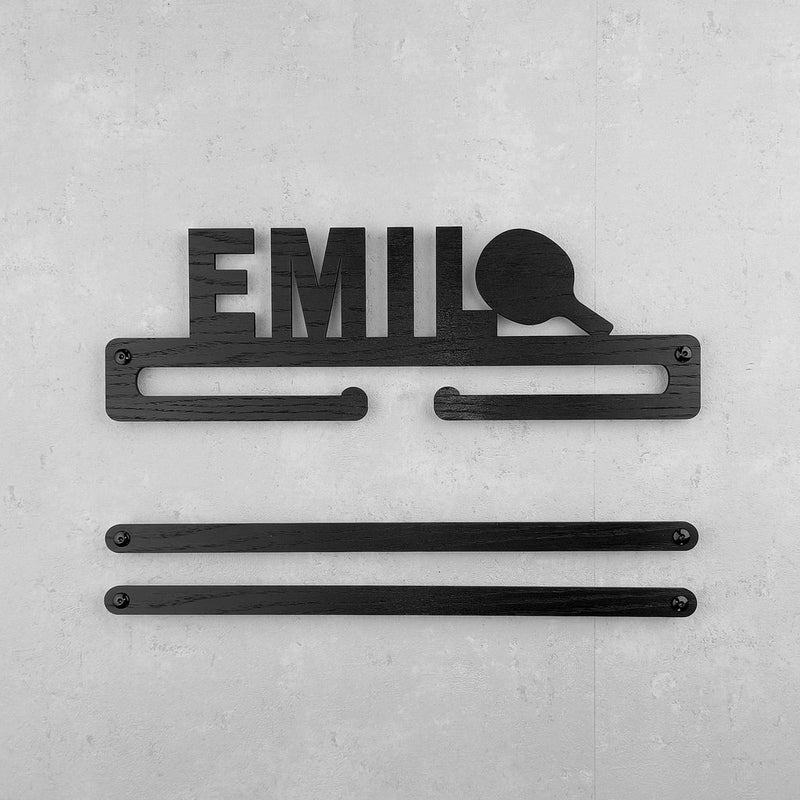 Medalje ophæng med bordtennisbat og eget navn