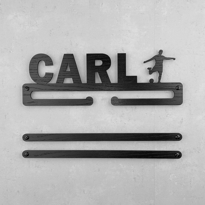 Medalje ophæng med fodboldspiller og eget navn