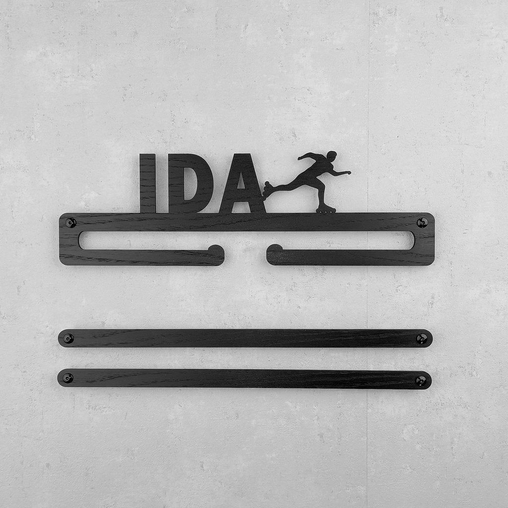 Medalje ophæng med rulleskøjteløber og eget navn