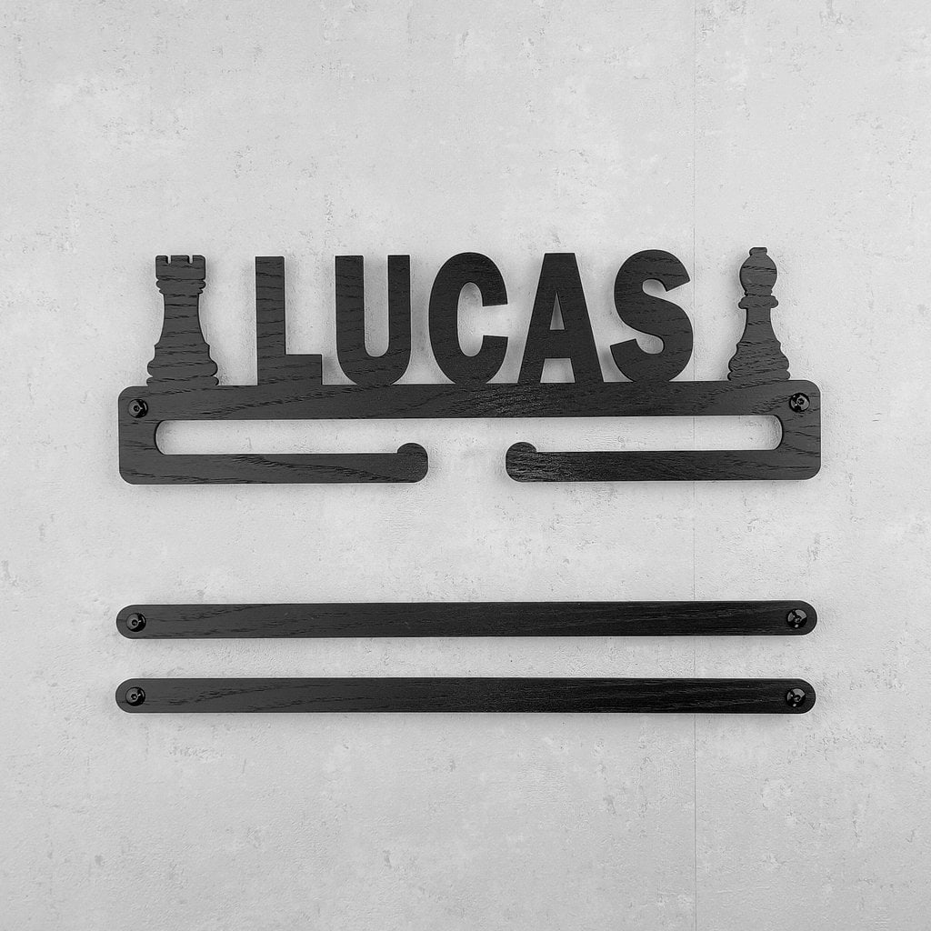 Medalje ophæng med skakbrikker og eget navn