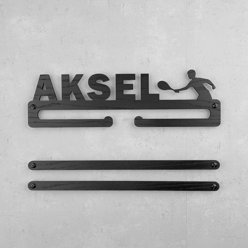 Medalje ophæng med tennisspiller og eget navn