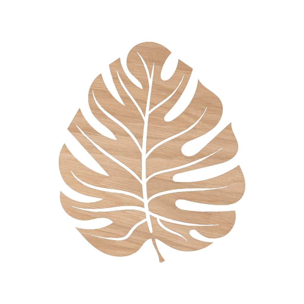 Monstera blomst skåret i egetræsfiner