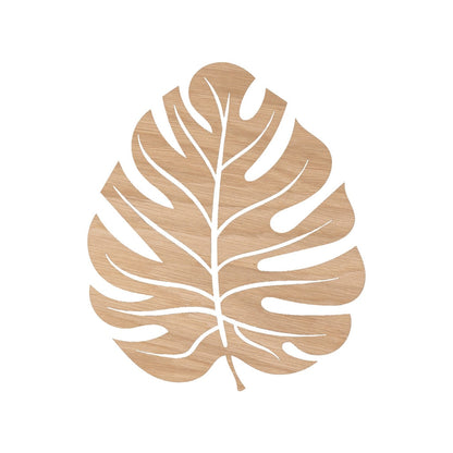 Monstera blomst skåret i egetræsfiner