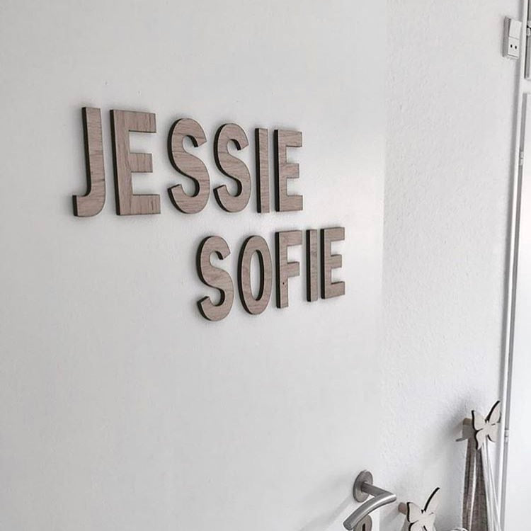 Oak veneer letters - buy individually