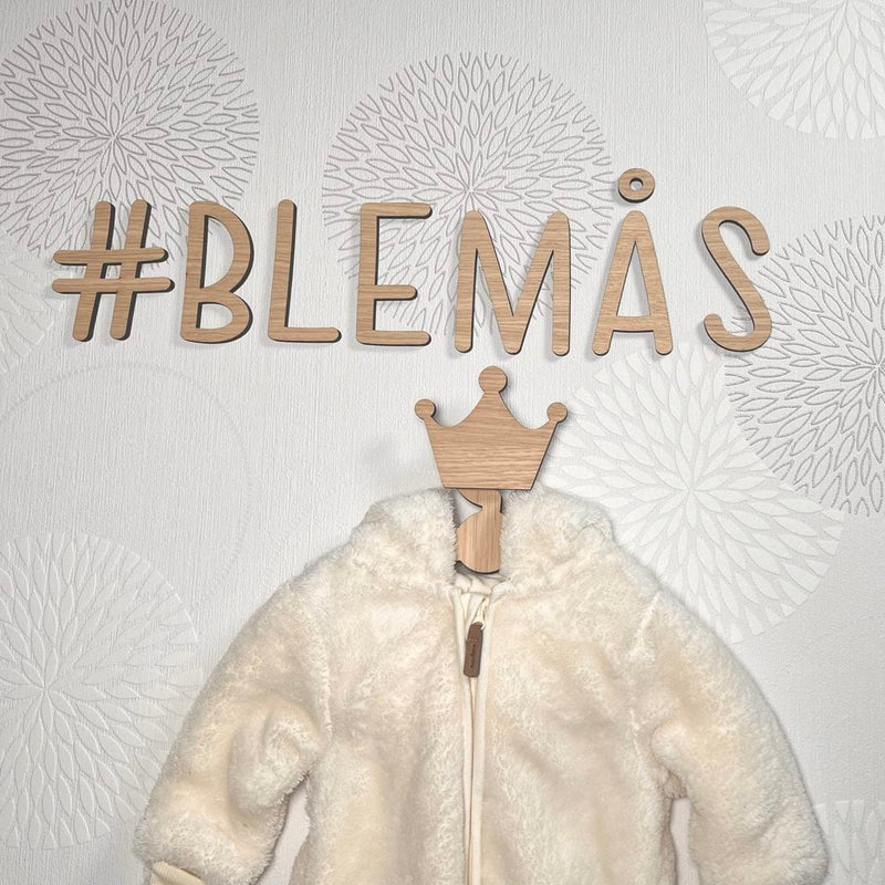 Bogstaver i egetræfiner – køb enkeltvis – Elegant version