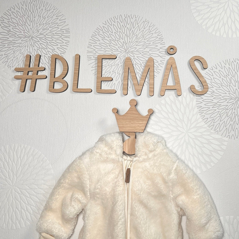 Bogstaver i egetræfiner - køb enkeltvis - Elegant version