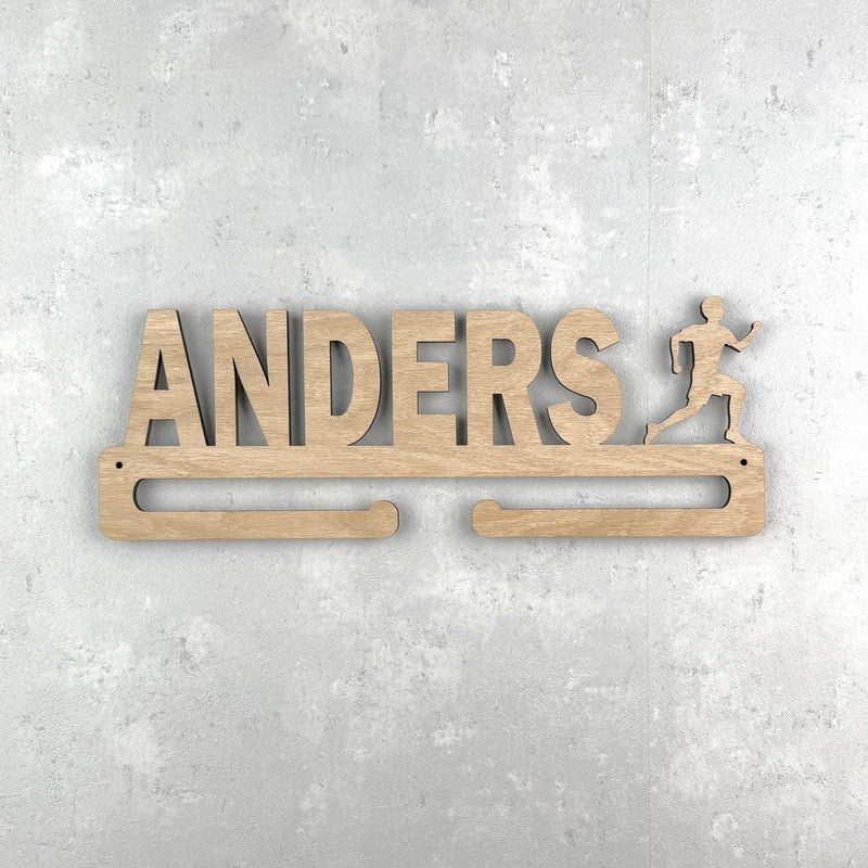 Medalje ophæng med løber og eget navn