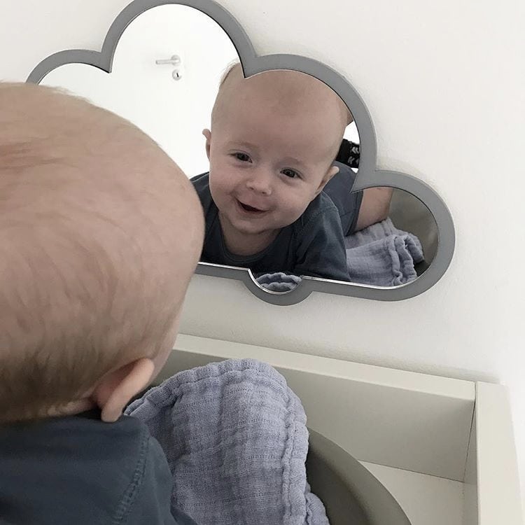 Cloud mirror – wood