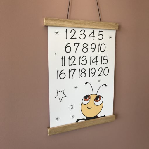 Ladybug poster with numbers
