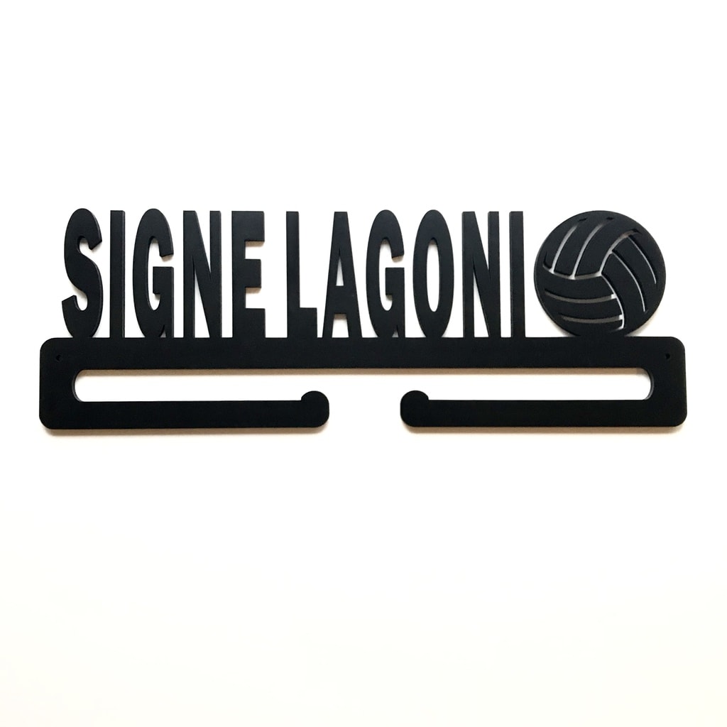 Medal hanger with Volleyball ball and own name