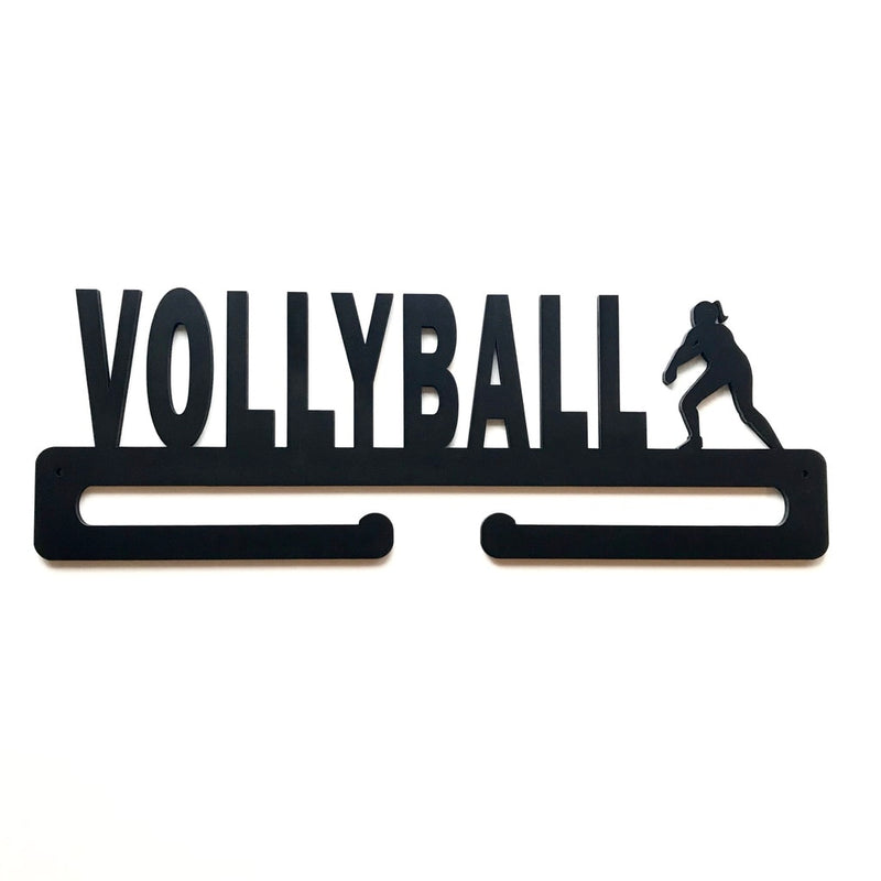 Medal hanger with volleyball player and own name – girl